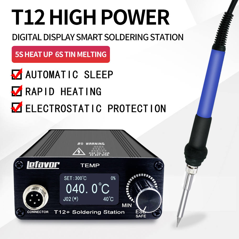 Industrial Laser Soldering Iron - Stacja lutownicza T12+ lutownica 1,3 cala