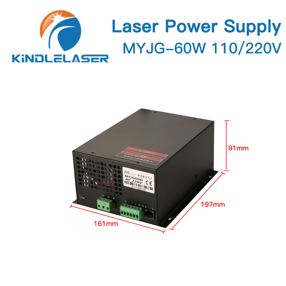 KINDLELASER 60W CO2 Laser Powe – Laser Power Supply 60W recenzja i cena