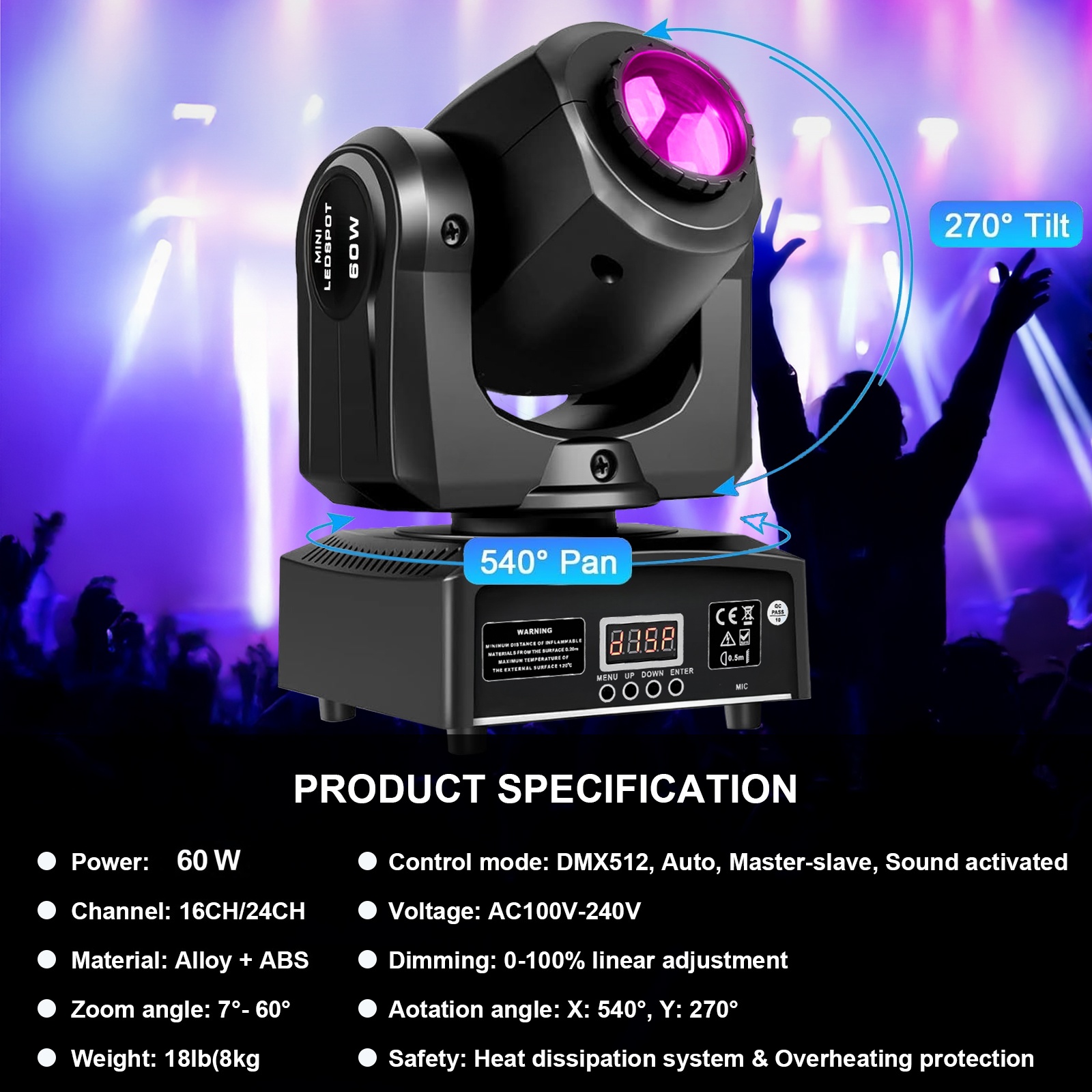 2 szt. 60W Mini Led Dmx Gobo r – Laser Power Supply 60W recenzja i cena